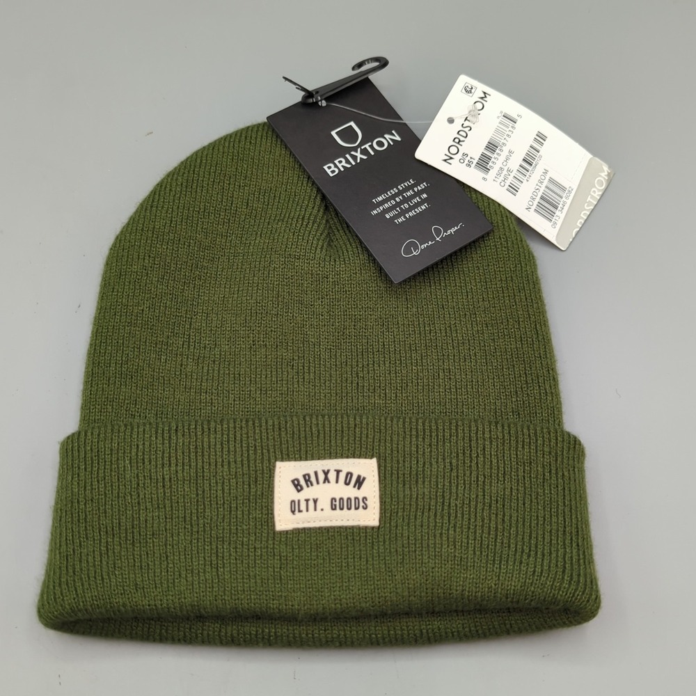 Brixton Woodburn Watch Beanie Knit Hat Cap Color Chive New With Tags One Size